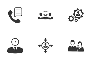 Management And Human Resource (Gray Series) Icon Pack