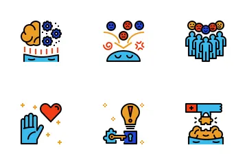 Managerial Psychology Color Icon Pack
