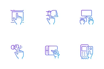 Manos con dispositivos Paquete de Iconos