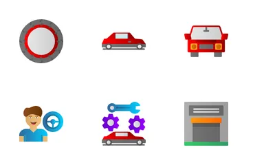 Mantenimiento del auto Paquete de Iconos