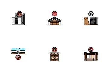 Limpieza de mantenimiento del hogar Paquete de Iconos