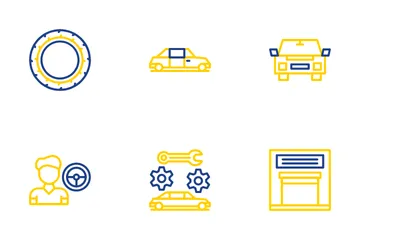 Manutenção do carro Pacote de Ícones