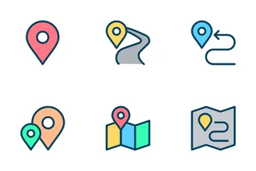 Map And Location 1 Icon Pack
