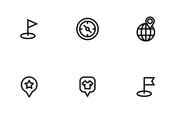 Map And Location Outline Icon Pack