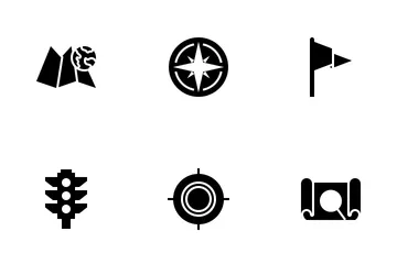 Map And Traveler Icon Pack