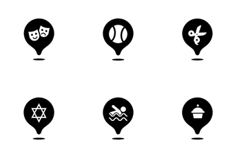 Map Pin Locations Icon Pack