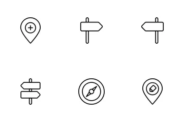 Mapa y navegación Paquete de Iconos