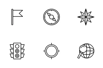 Mapa y navegación Paquete de Iconos