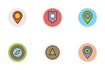 Mapa y navegación Paquete de Iconos