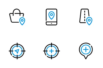 Mapa y ubicación Paquete de Iconos