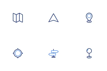 Localização e mapas Pacote de Ícones