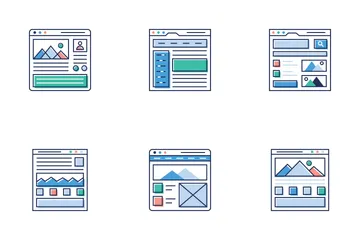 Mapas del sitio web Paquete de Iconos