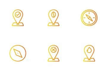 Mapas e localização Pacote de Ícones