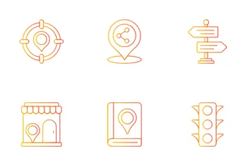 Mapas e localização Pacote de Ícones