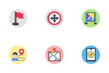 Mapas e navegação Icon Pack