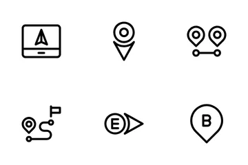 Mapas e localização Pacote de Ícones