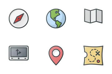 Ubicaciones de mapas Paquete de Iconos