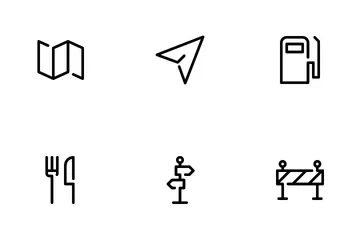 Mapas y ubicación de Mutuline Paquete de Iconos