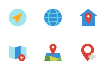 Mapas y ubicaciones Paquete de Iconos