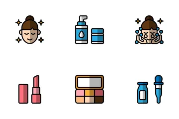 Maquillaje y belleza Paquete de Iconos