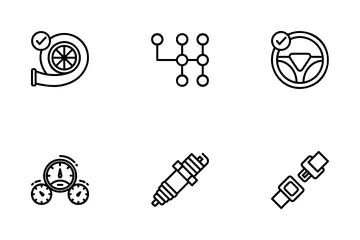 Maquina de auto Paquete de Iconos