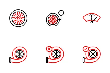 Maquina de auto Paquete de Iconos