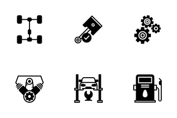 Maquina de auto Paquete de Iconos