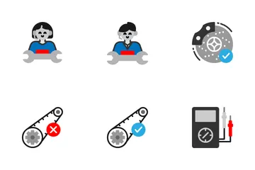 Maquina de auto Paquete de Iconos