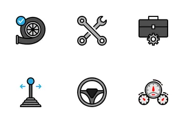 Maquina de auto Paquete de Iconos
