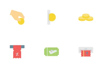 Maquina de boletos Paquete de Iconos