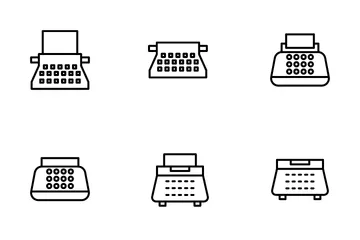 Máquina de escrever Pacote de Ícones