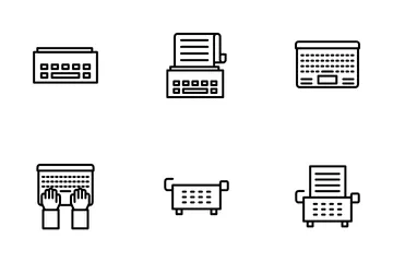 Máquina de escribir Paquete de Iconos