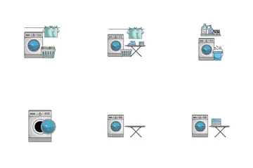 Máquina de lavar Pacote de Ícones