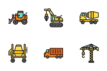 Maquinas de construcción Icon Pack