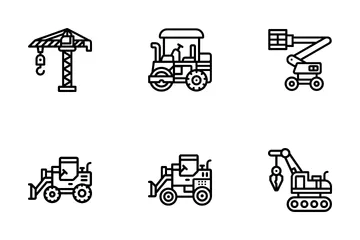 Maquinas de construcción Paquete de Iconos