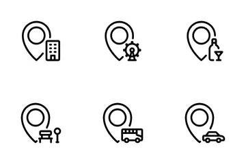 Marcador de ubicación Paquete de Iconos
