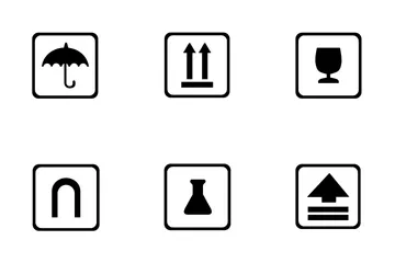 Marcas de embalagem de caixa Pacote de Ícones