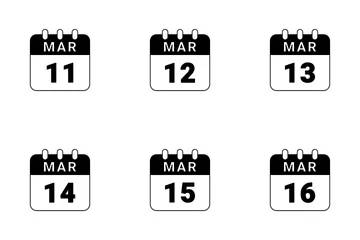 March Date Icon Pack