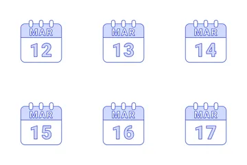 March Date Icon Pack