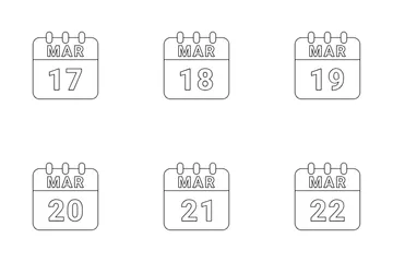 March Date Icon Pack