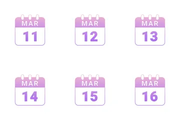 March Date Icon Pack