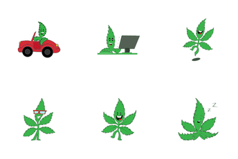 Marijuana Sticker Icon Pack