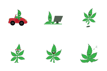 Marijuana Sticker Icon Pack