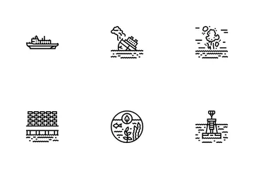 Marine Engineer Boat Mechanic Icon Pack