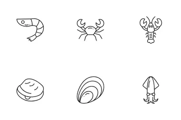 Mariscos Paquete de Iconos
