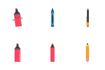 Markers, Pens And Pencils Icon Pack