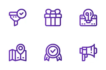 Marketing de sitios web Icon Pack