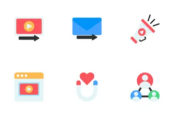 Marketing des médias sociaux Icon Pack