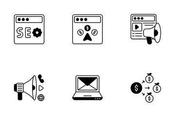 Publicidad digital Paquete de Iconos