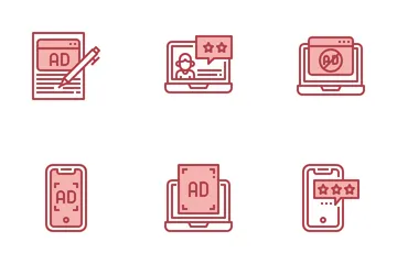 Marketing digital Pacote de Ícones